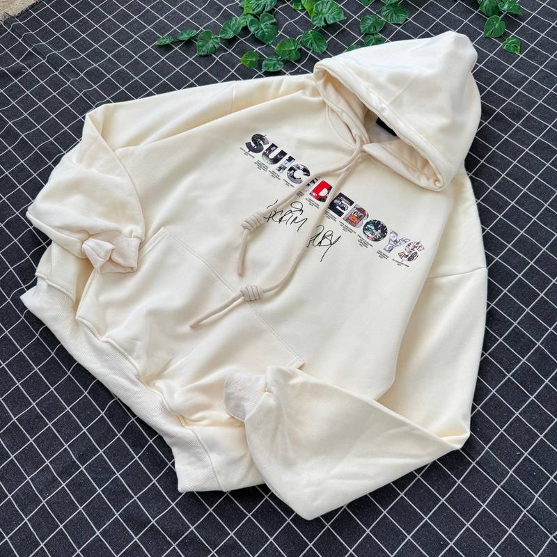 Hip - Hop Inspired Off - White Hoodie
