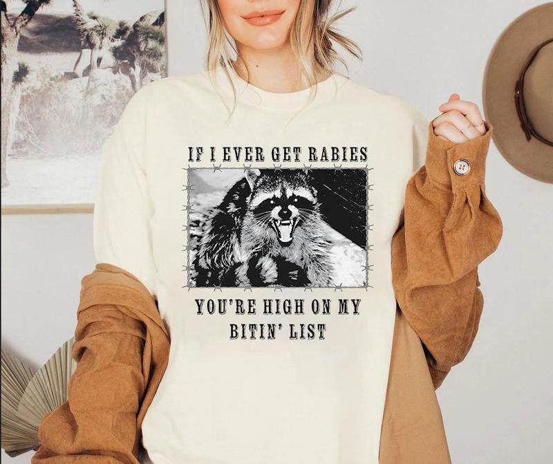 “Rabies Raccoon” Dark Humor Graphic Tee