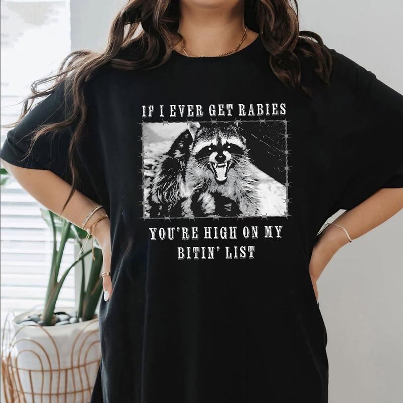 “Rabies Raccoon” Dark Humor Graphic Tee