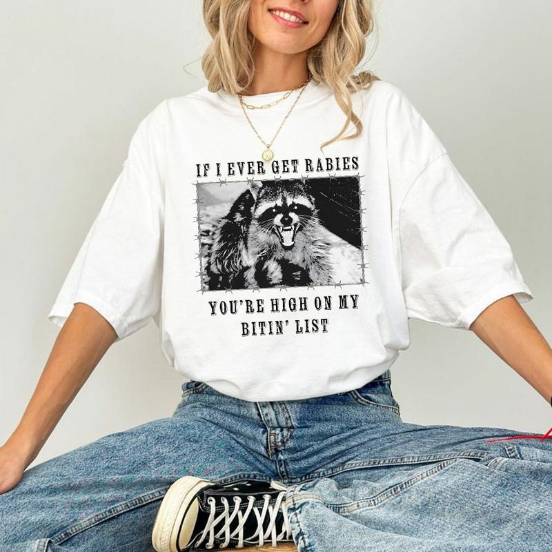 “Rabies Raccoon” Dark Humor Graphic Tee