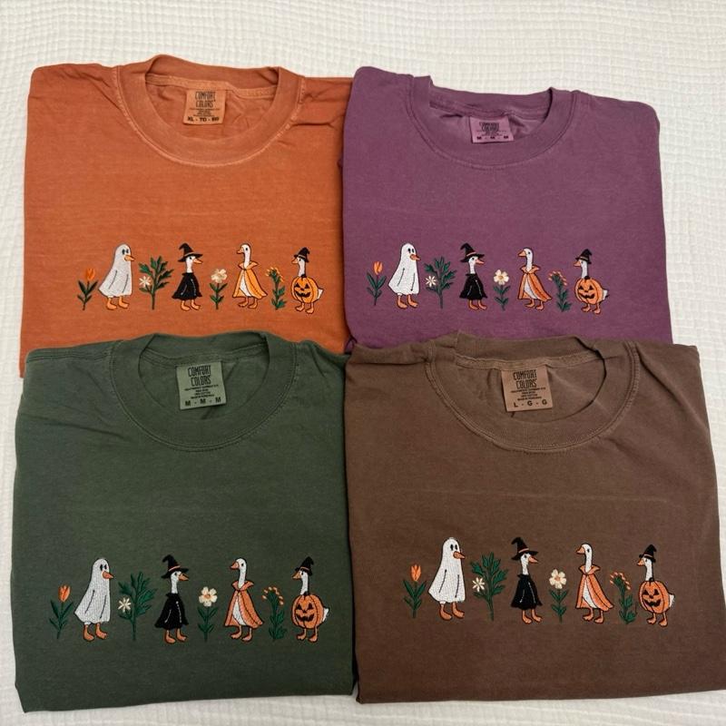 Pooky Halloween goose embroidered sweatshirt