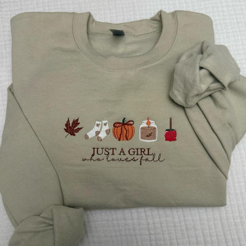 Fall sweatshirt Just a girl who loves fall sweatshirt