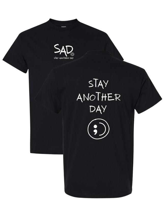 “Stay Another Day” Mental Health Semicolon Tee