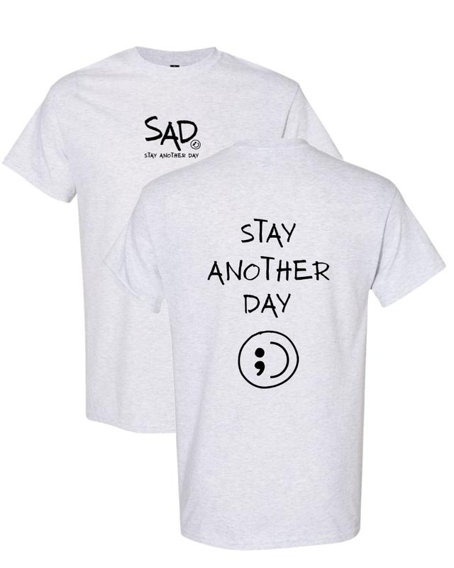 “Stay Another Day” Mental Health Semicolon Tee
