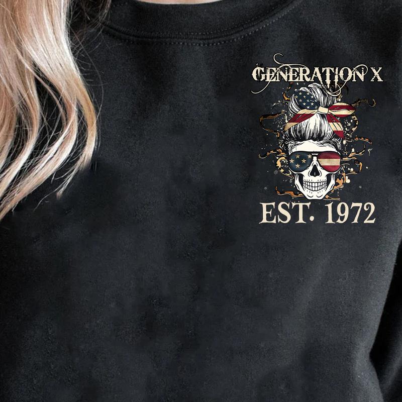 “Generation X” Edgy Attitude Black Hoodie