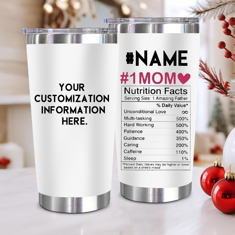 #1 Mom Dad  Funny Custom Tumbler 20oz Cup