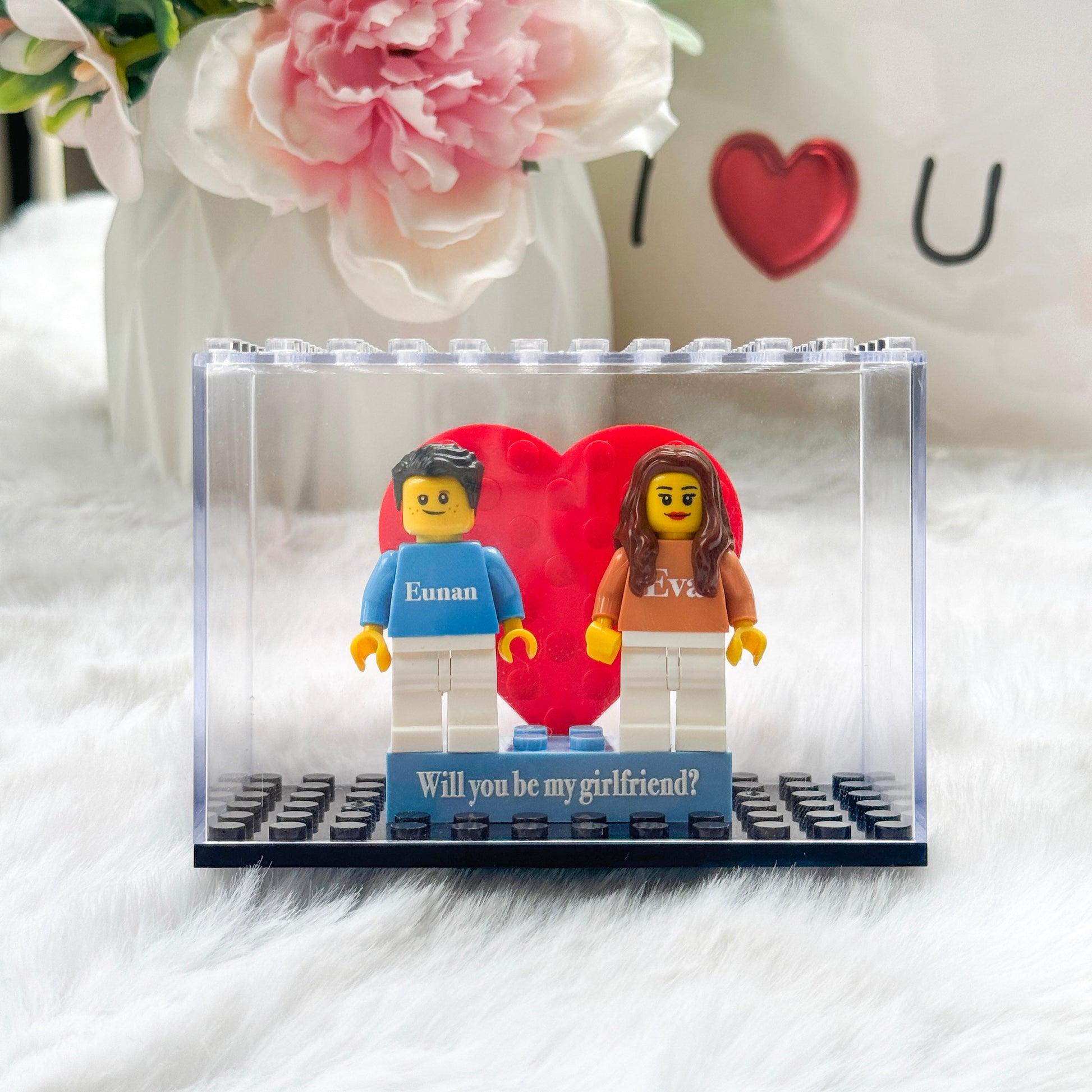 Custom Couple Mini Brick Figures Set