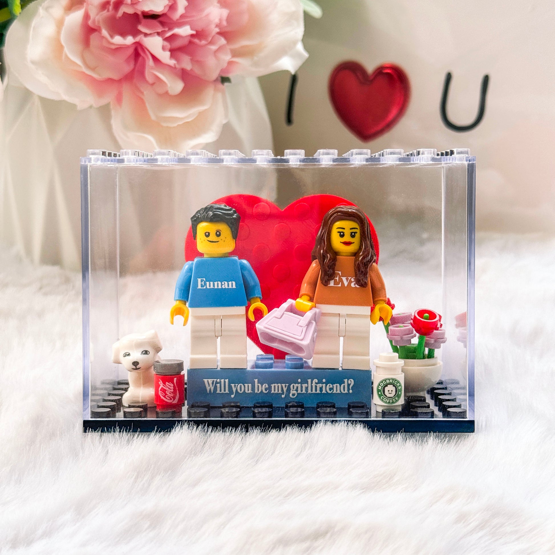 Custom Couple Mini Brick Figures Set
