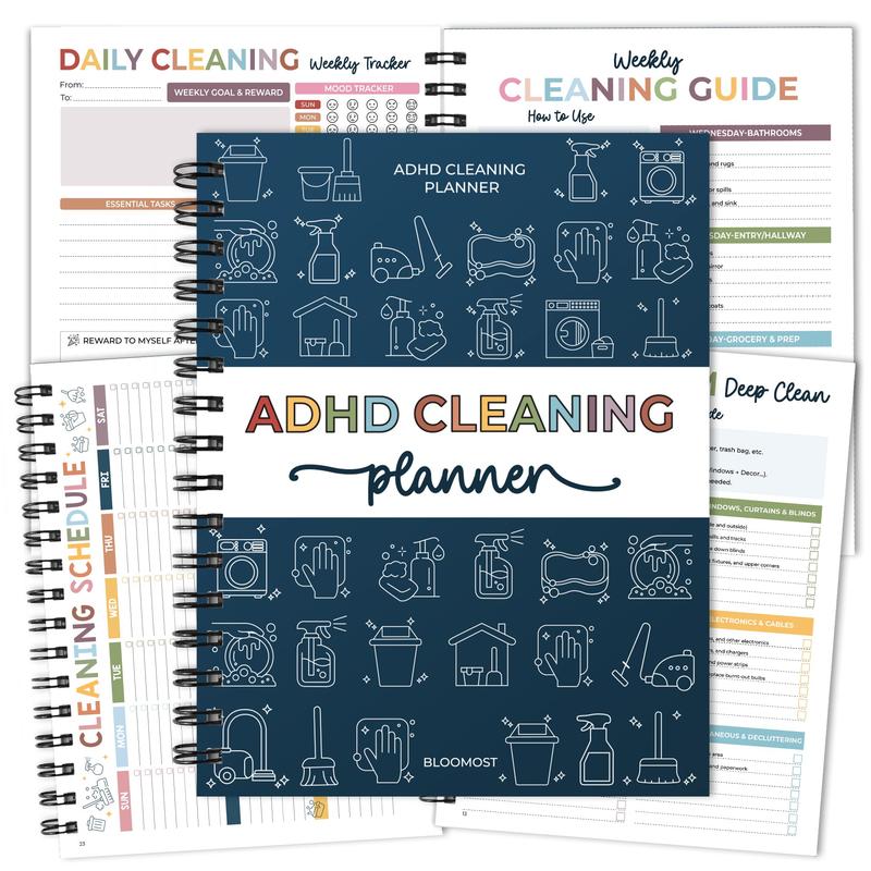 2026 version ADHD Cleaning Planner - Daily, Weekly & Monthly Household Cleaning Checklist