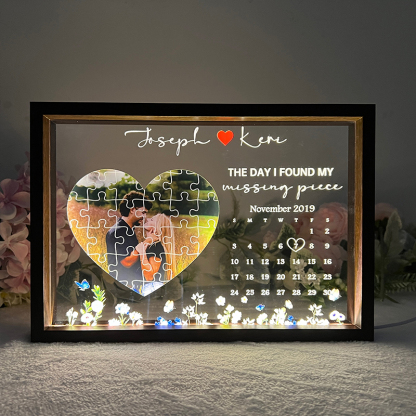 Custom The Day I Found My Missing Piece Song Lightbox Gift