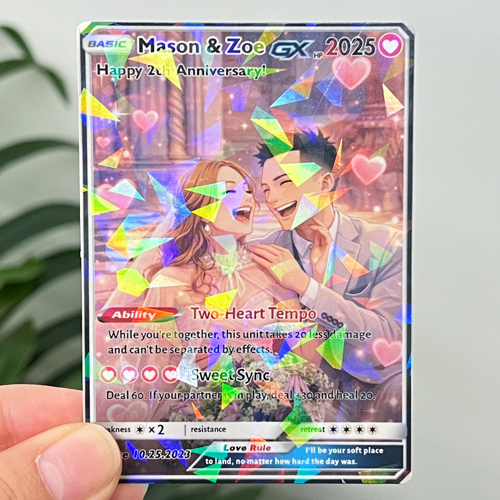 Personalized Couple Anime Art Card Trading Card Save $3