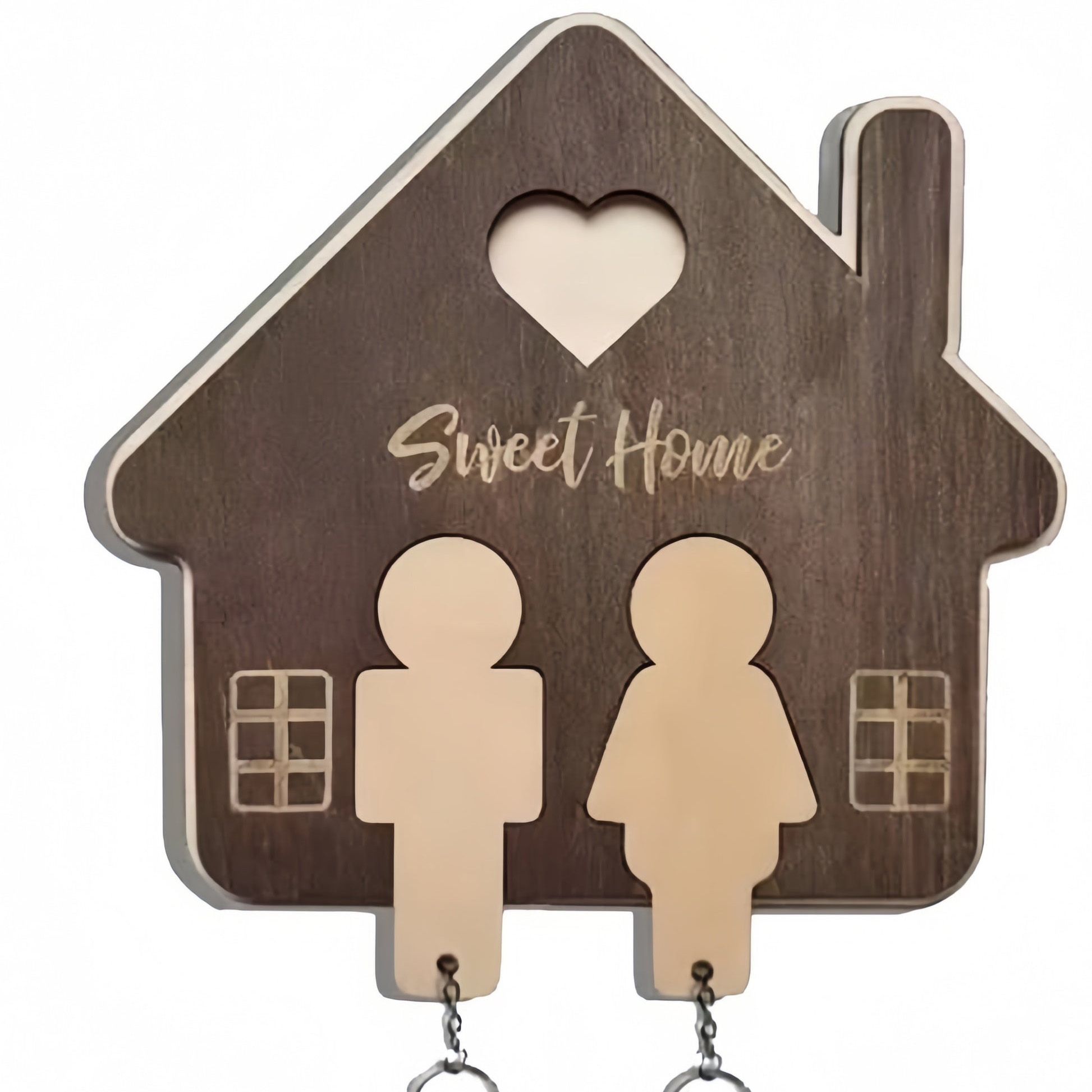 Sweet Home Wooden Key Holder