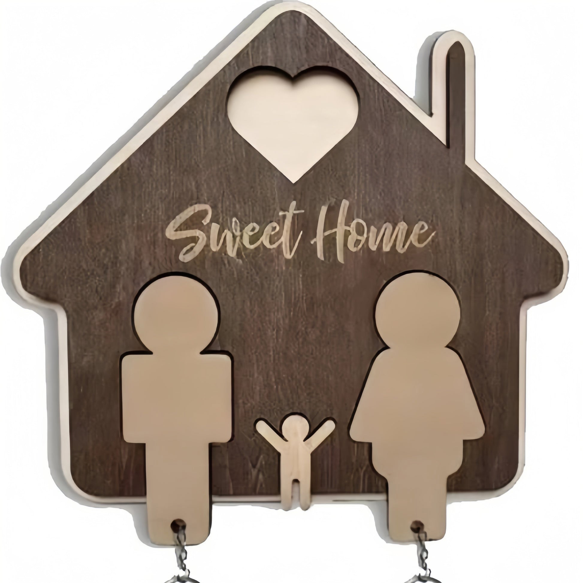 Sweet Home Wooden Key Holder