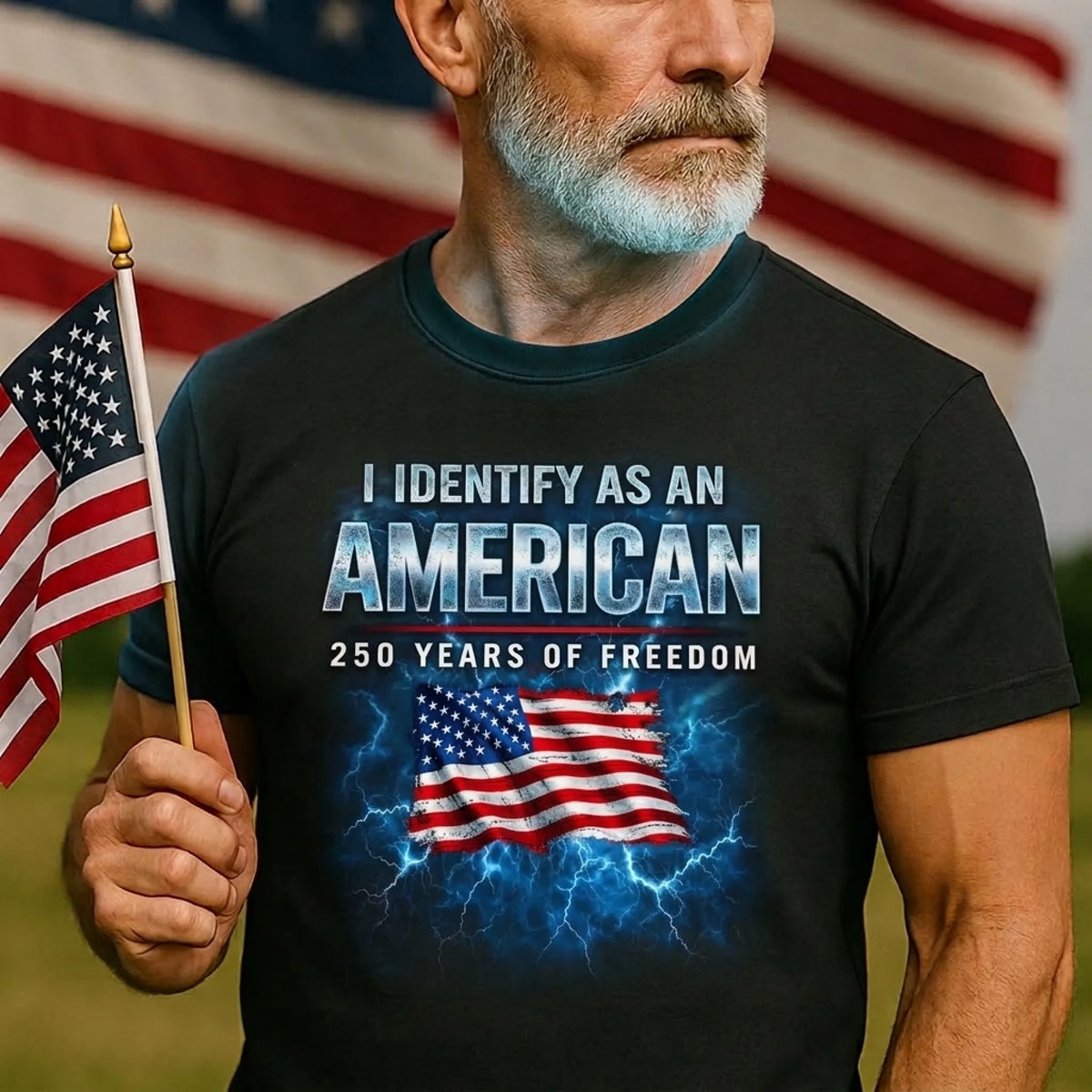 I Identify As An American 250th Anniversary T-shirt