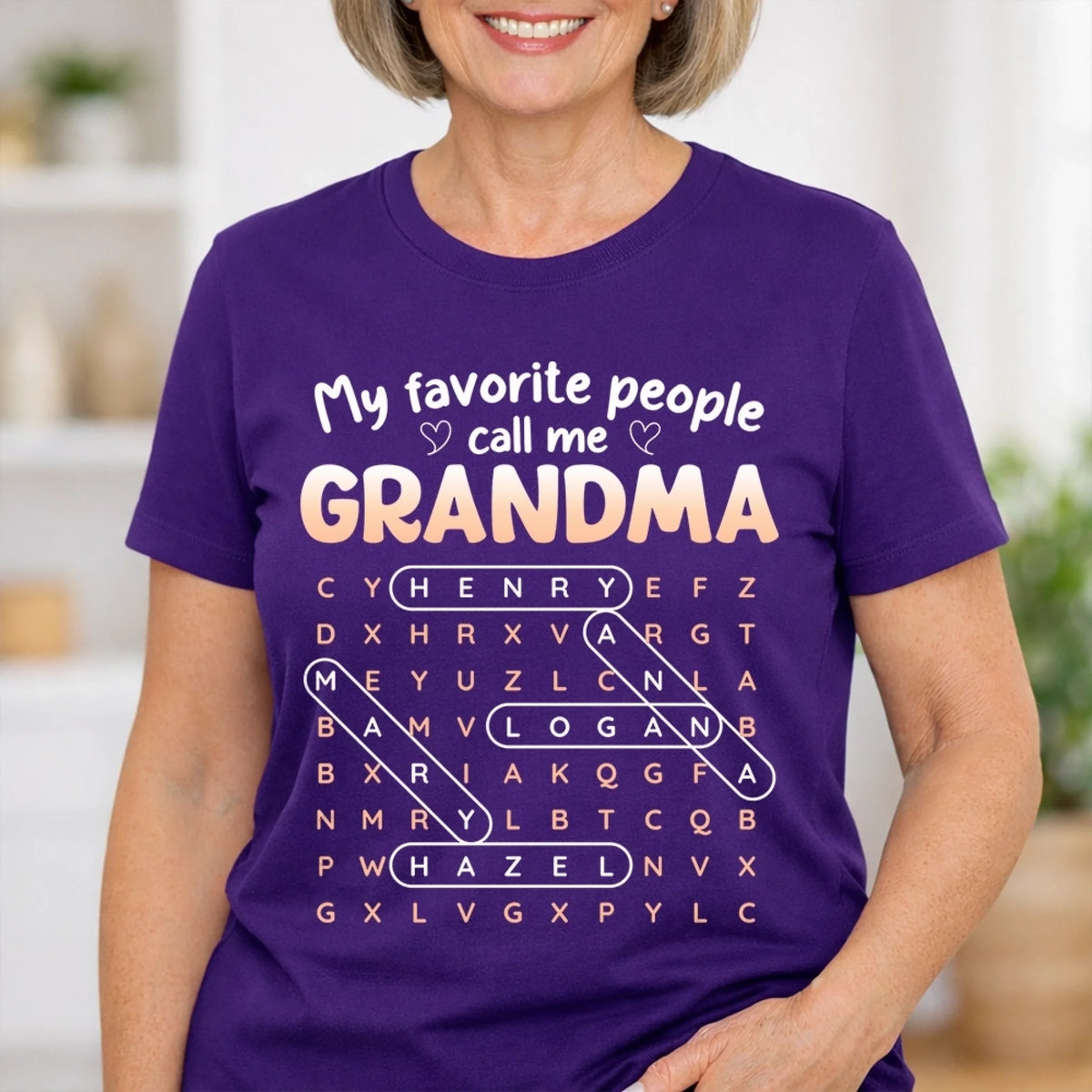 My Favorite People Call Me GRANDMA Custom Kids Names T-shirt Crewneck