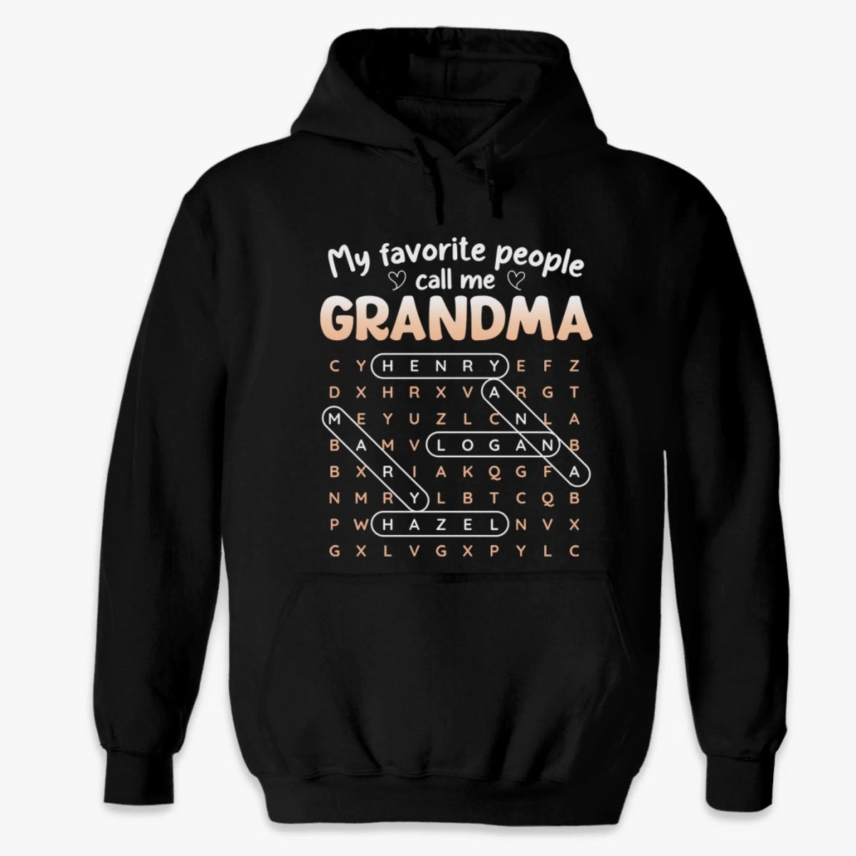 My Favorite People Call Me GRANDMA Custom Kids Names T-shirt Crewneck