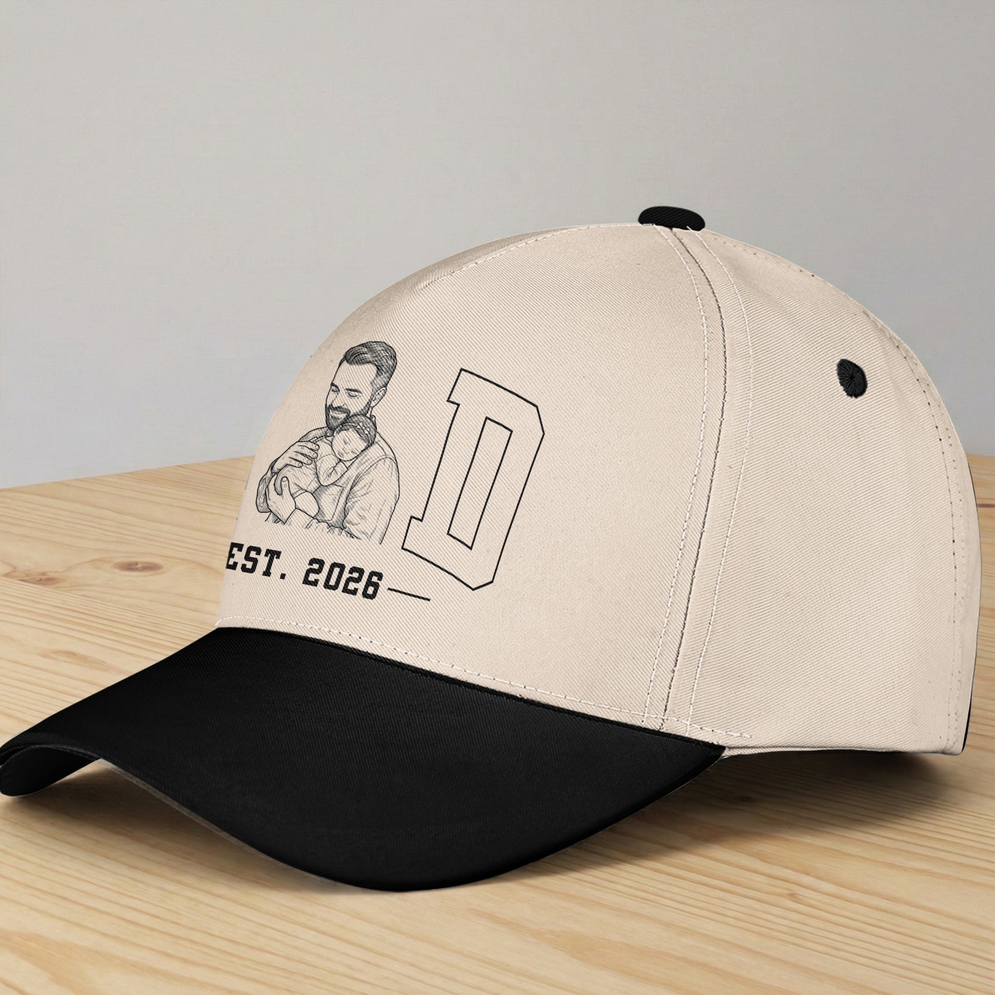 Personalized Dad Sketch Line Portrait Hat