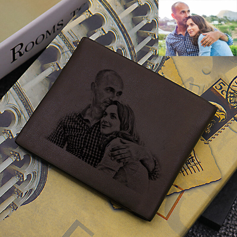 Double Sided Personalized Photo Ultra Thin Wallet for Men