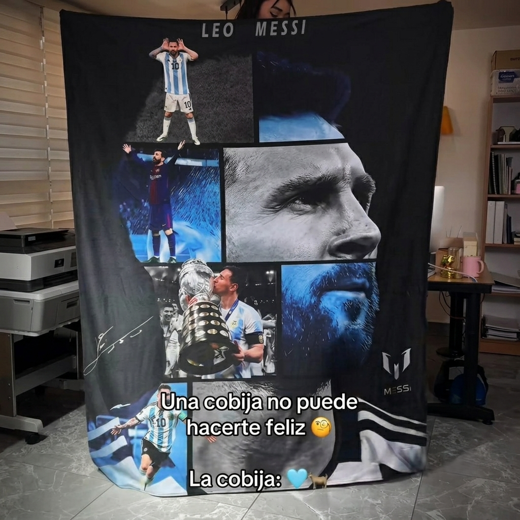 Lionel Messi Championship Moments Flannel Blanket - Limited Edition