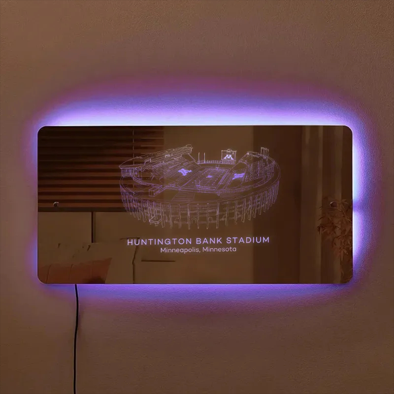 Huntington Bank Stadium Minneapolis Minnesota Stadium Mirror Light-Gifts For Sports Lovers、Minnesota Golden Gophers、NCAA