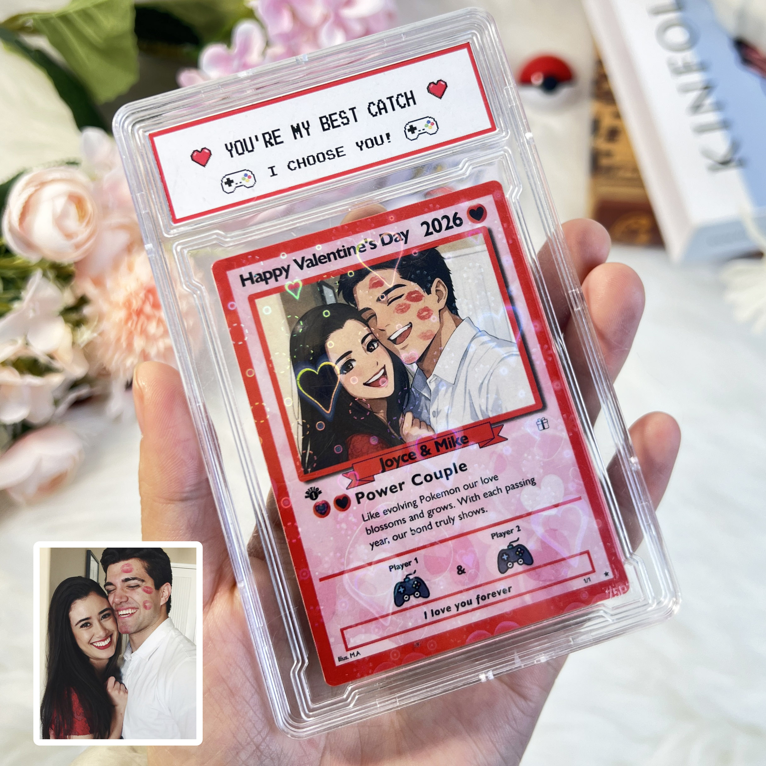 Custom Anniversary Card Couple Photo Anime Style 商品缩略图