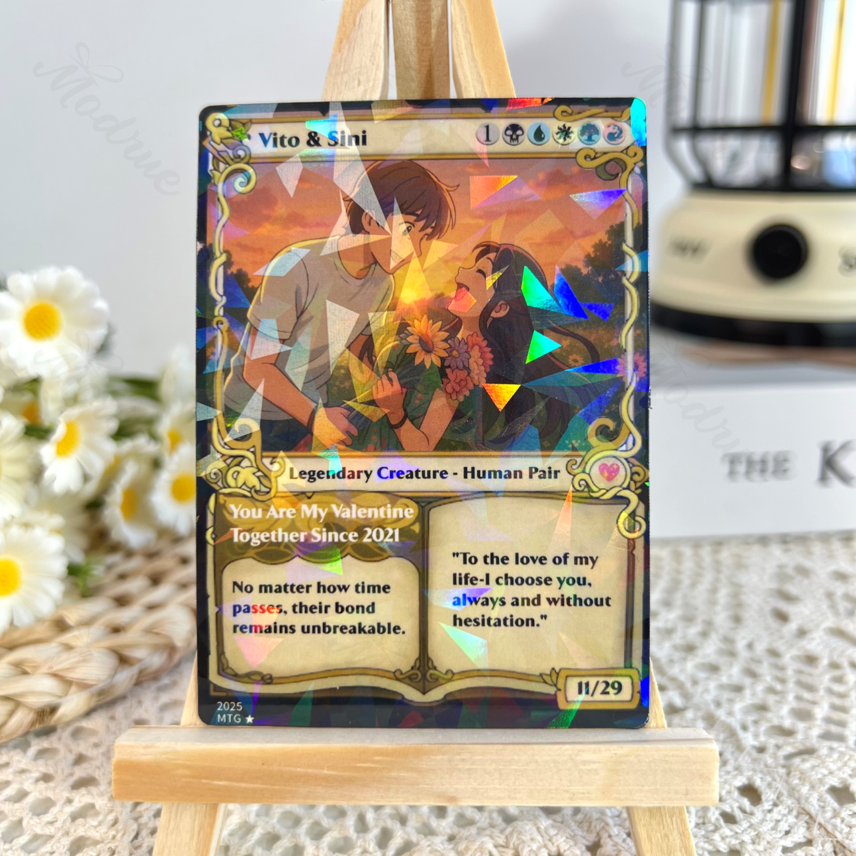 Personalized Magic Card Couple Photo Anime Style