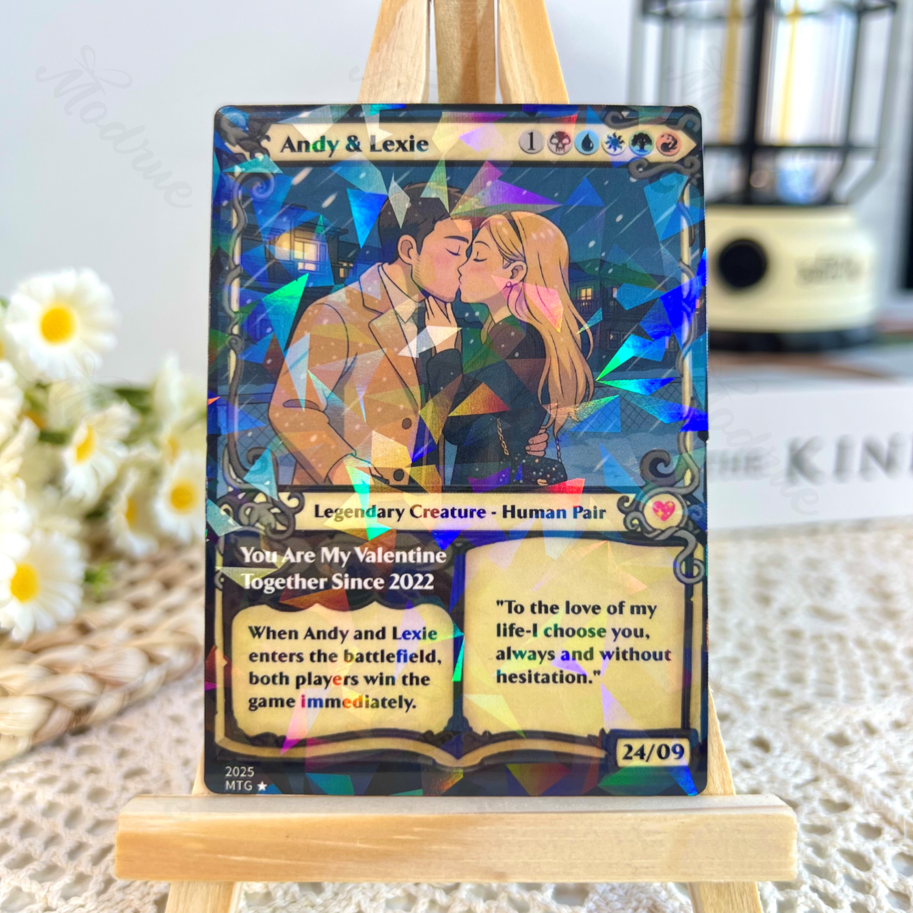 Personalized Magic Card Couple Photo Anime Style