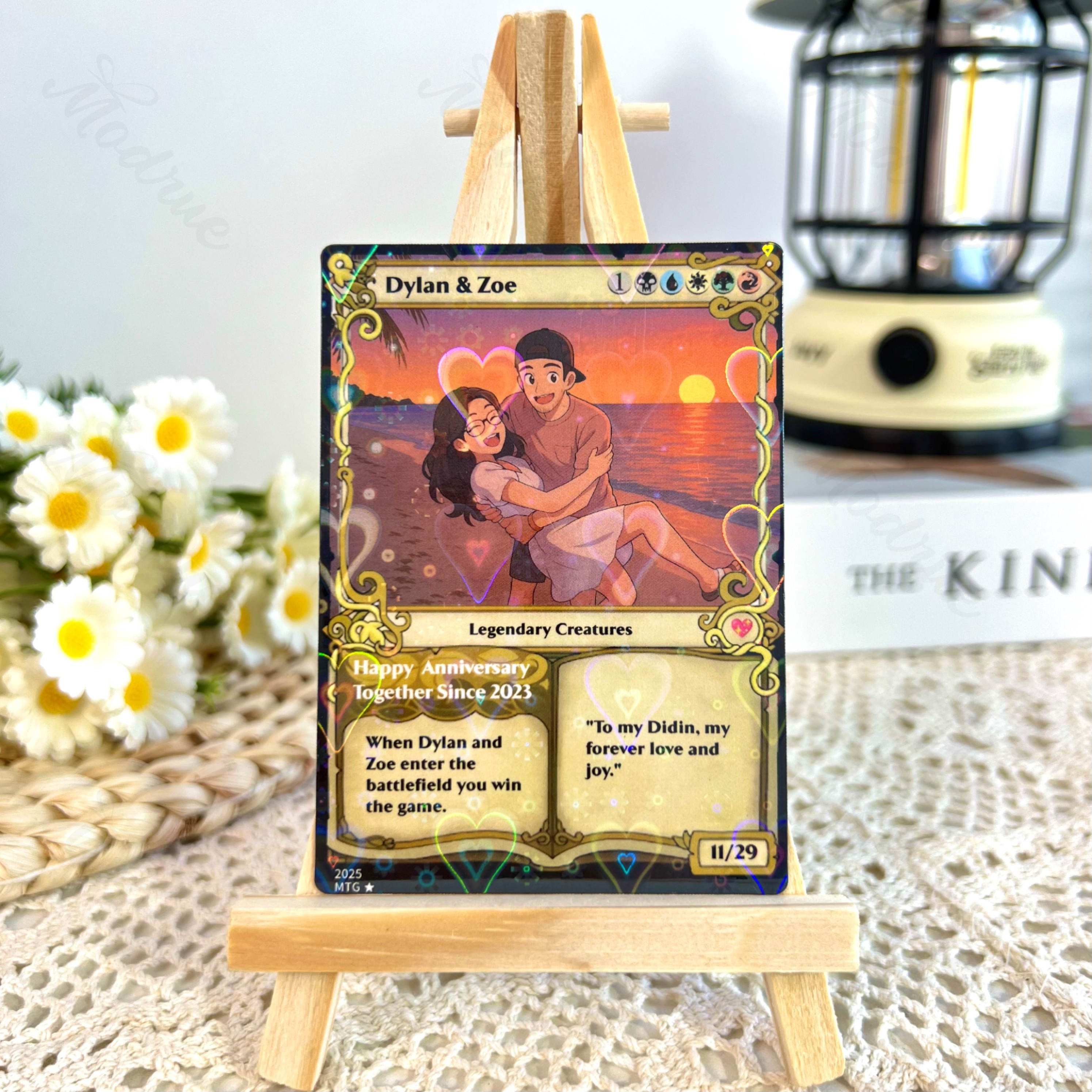 Personalized Magic Card Couple Photo Anime Style