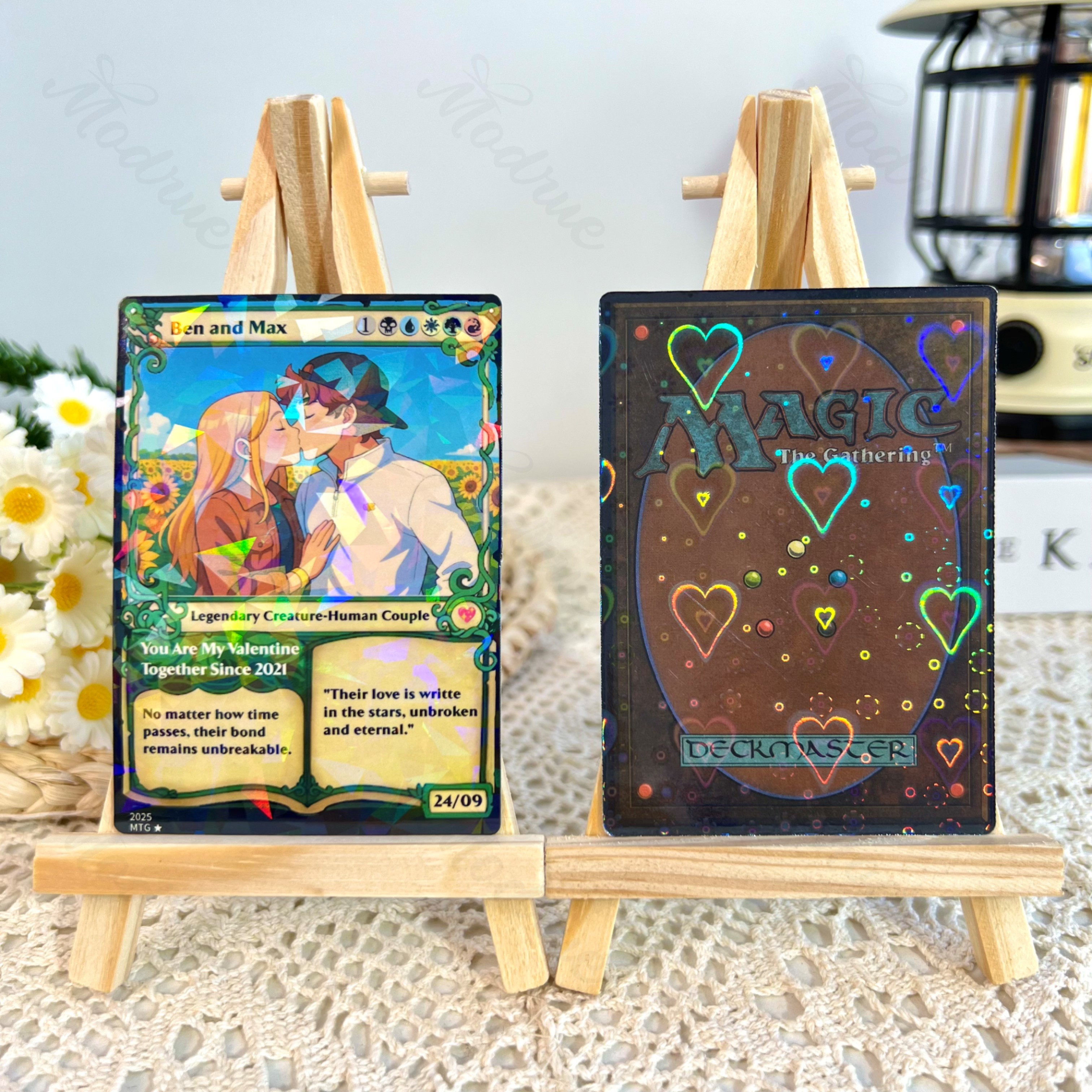 Personalized Magic Card Couple Photo Anime Style