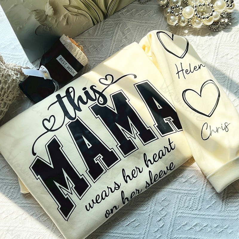 Personalized MAMA Sweatshirt With Kids Names