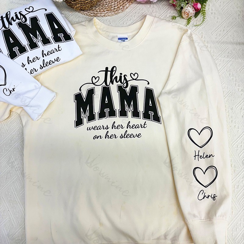 Personalized MAMA Sweatshirt With Kids Names