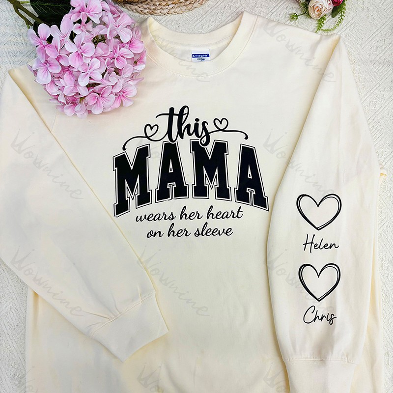 Personalized MAMA Sweatshirt With Kids Names