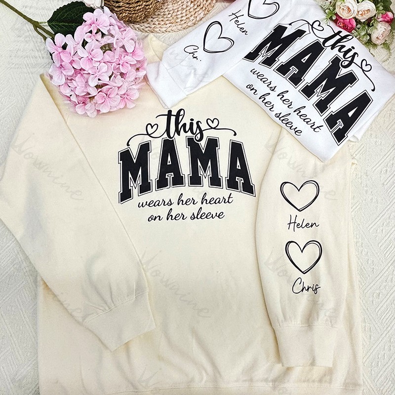 Personalized MAMA Sweatshirt With Kids Names