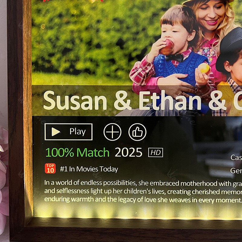 MOMFLIX Personalized Photo Light Frame For Mother's Day