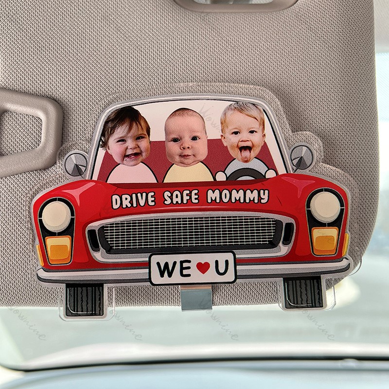 Personalized Kids Photo Visor Clip Car Ornament