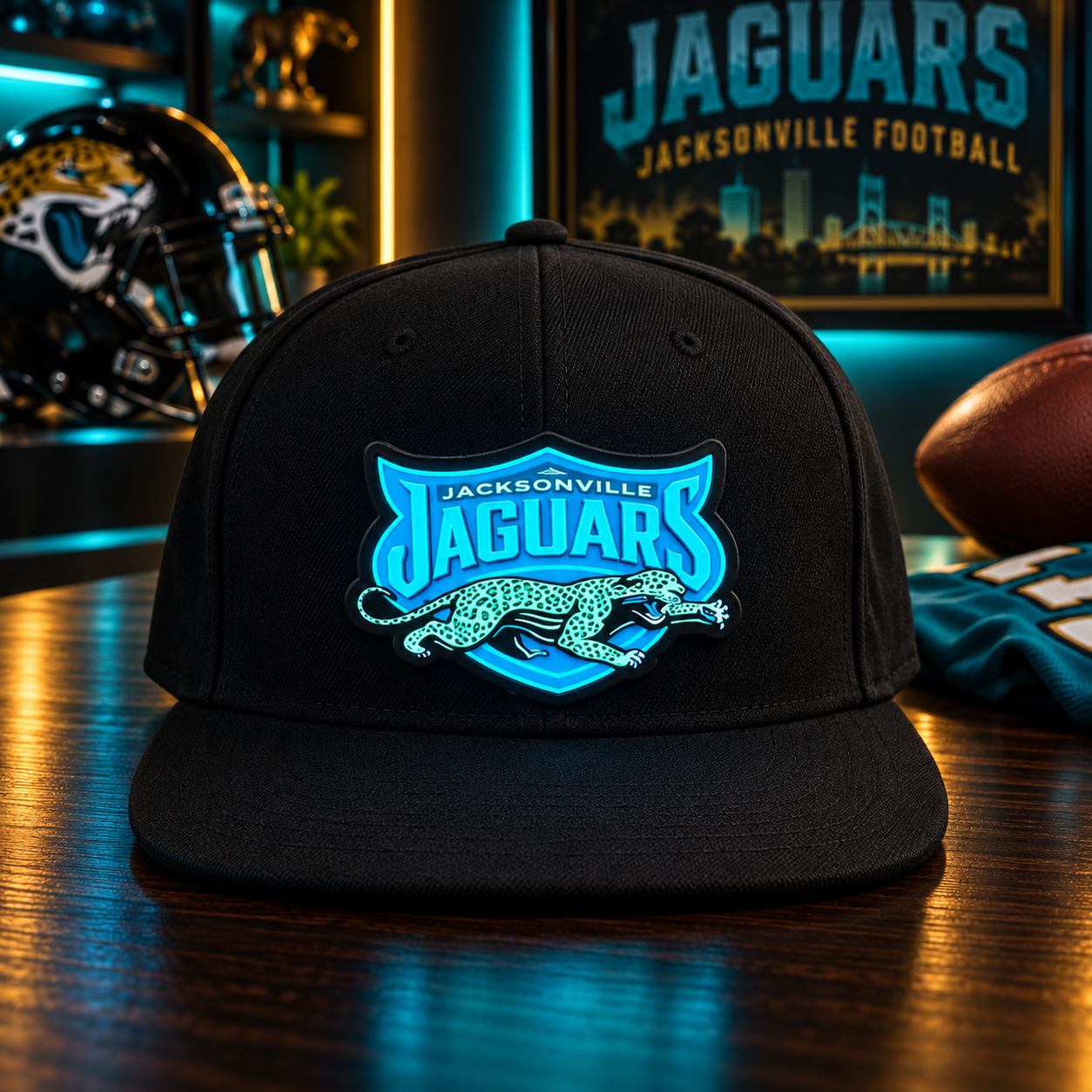 Football Fan LED Light-Up Snapback Cap