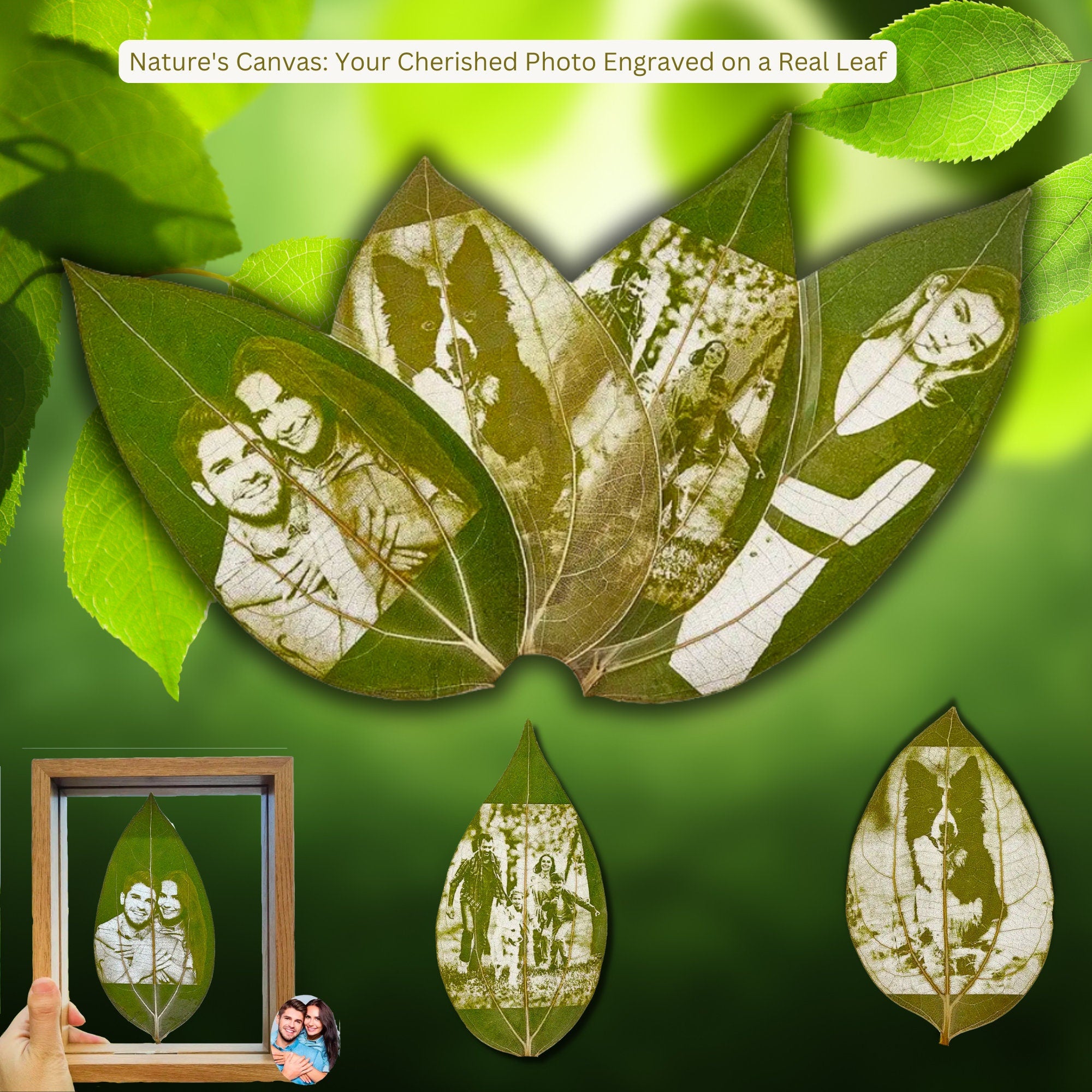 Leaf Carving Art, Personalized Pet Art