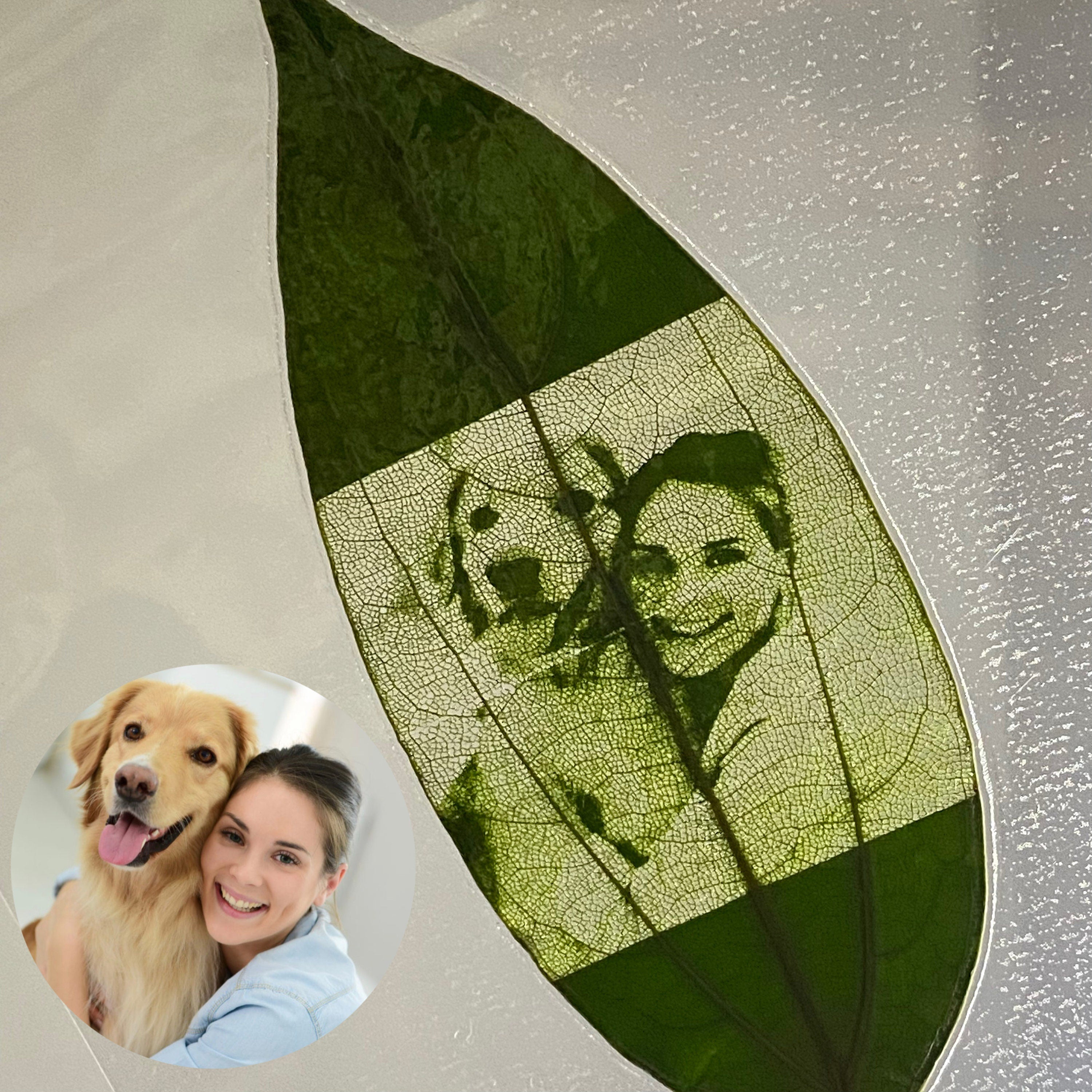 Leaf Carving Art, Personalized Pet Art