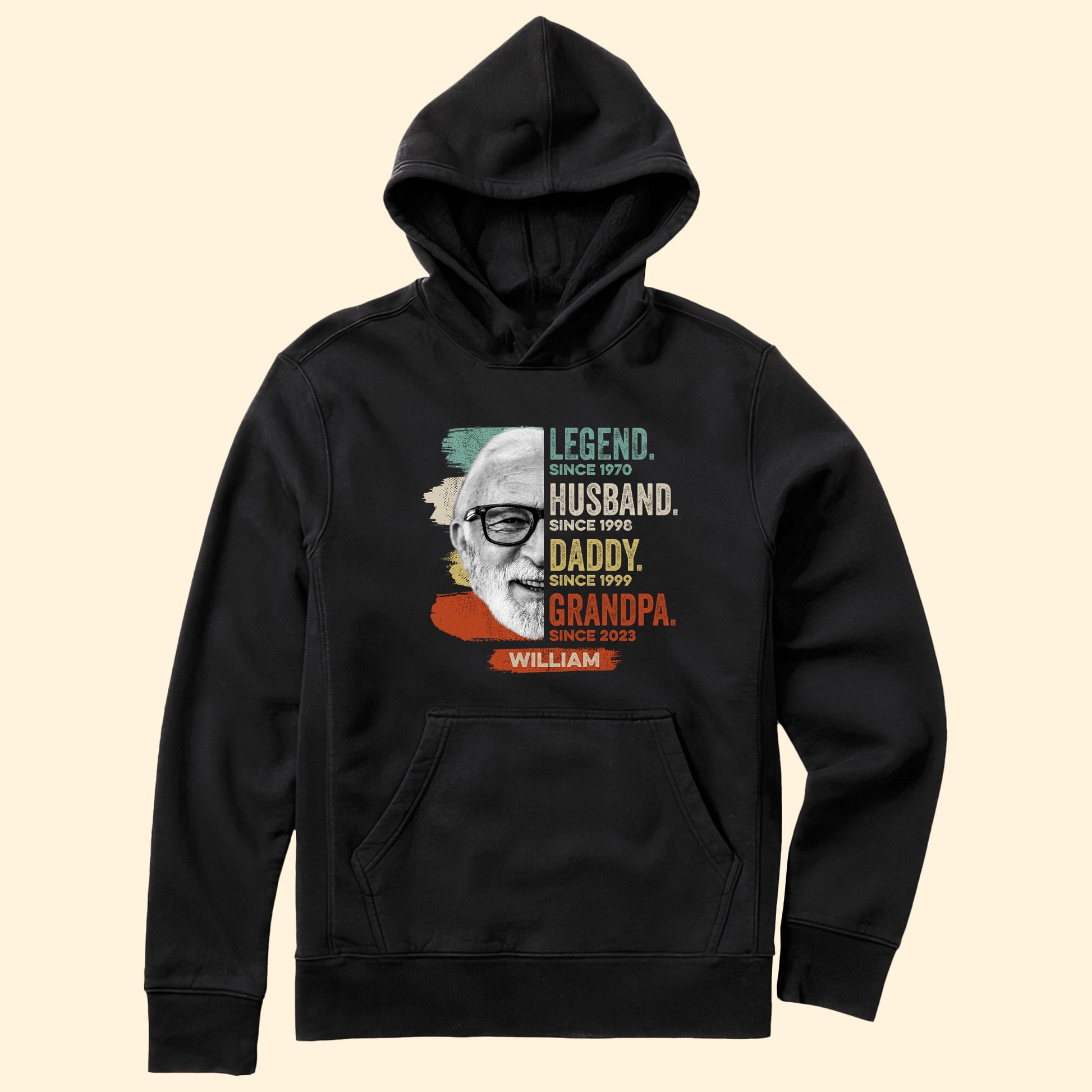 Legend Daddy Grandpa Custom Photo Shirt