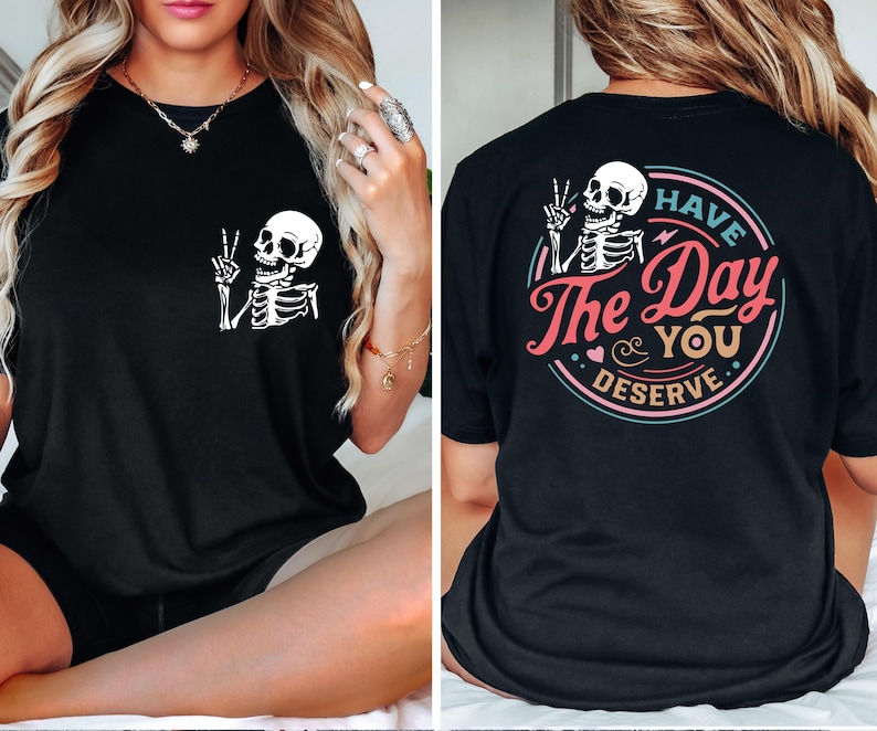 “Dark & Dawn” Sarcastic Skull Positive Tee