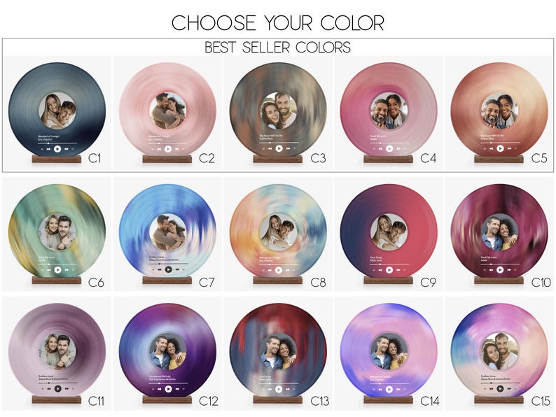 Personalized Record with Photo - Acrylic Song Plaque