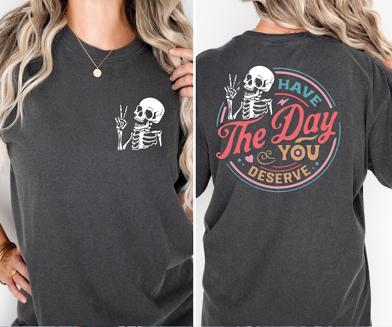“Dark & Dawn” Sarcastic Skull Positive Tee