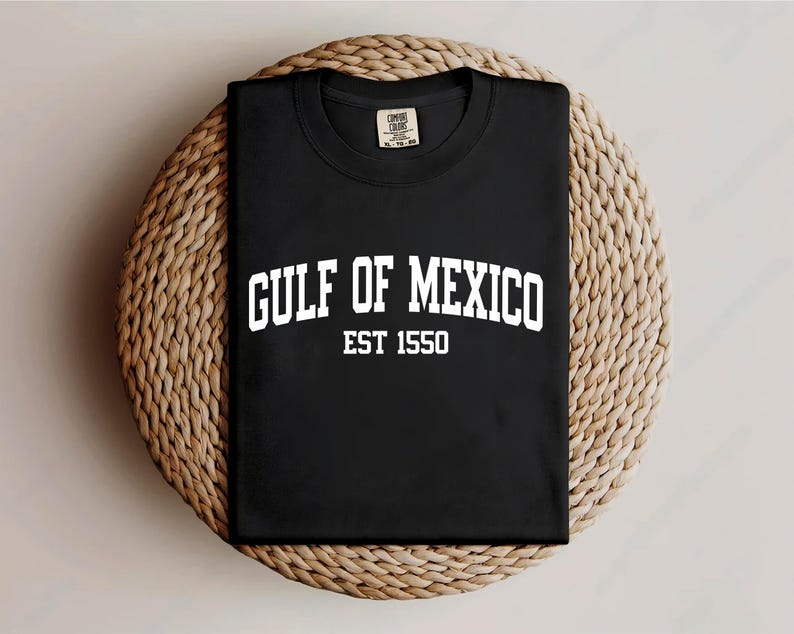 Gulf of Mexico Est 1550 T-Shirt, Subtle Anti-Trump Gulf Coast Tee