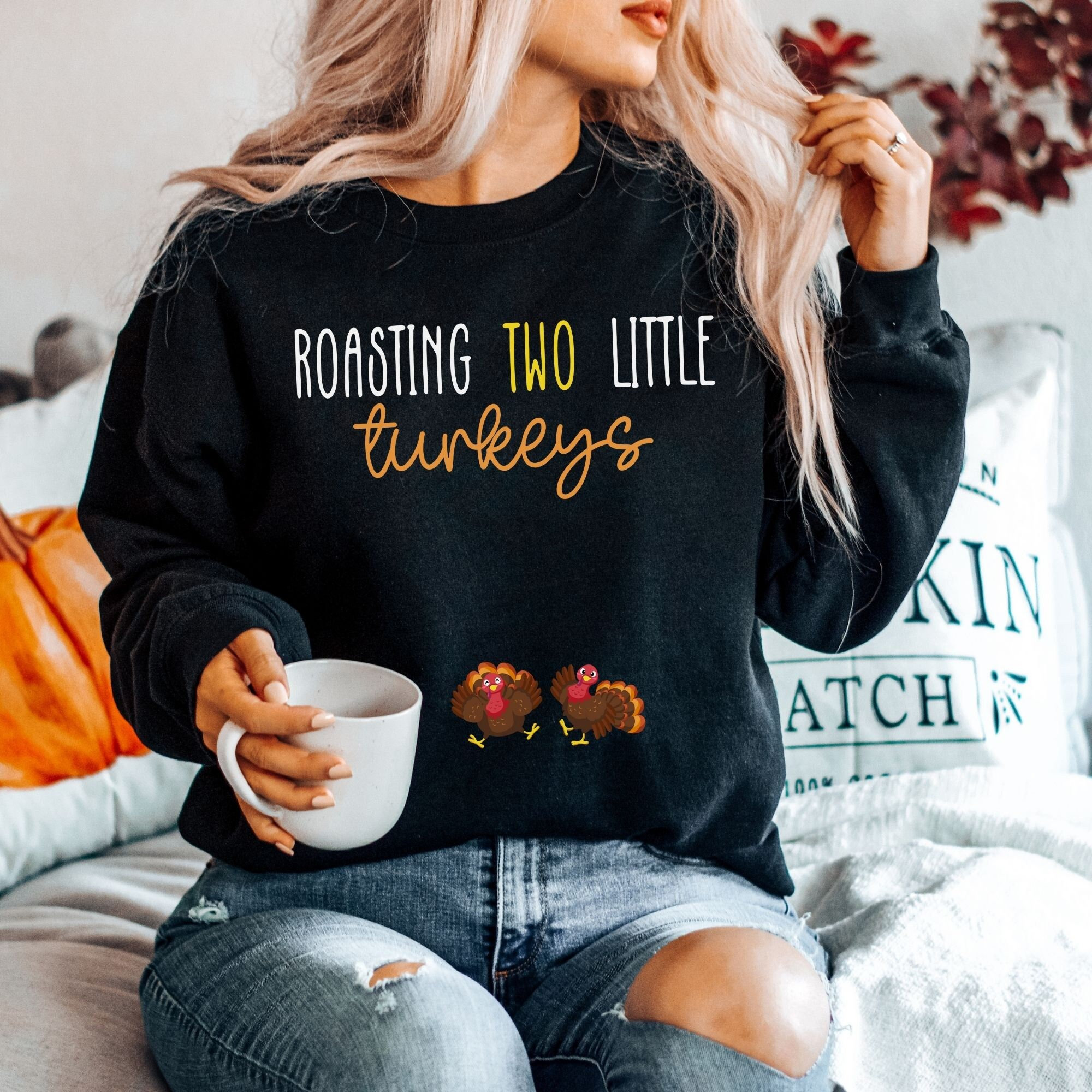 Thanksgiving Fall Pregnancy Announcement Sweatshirt