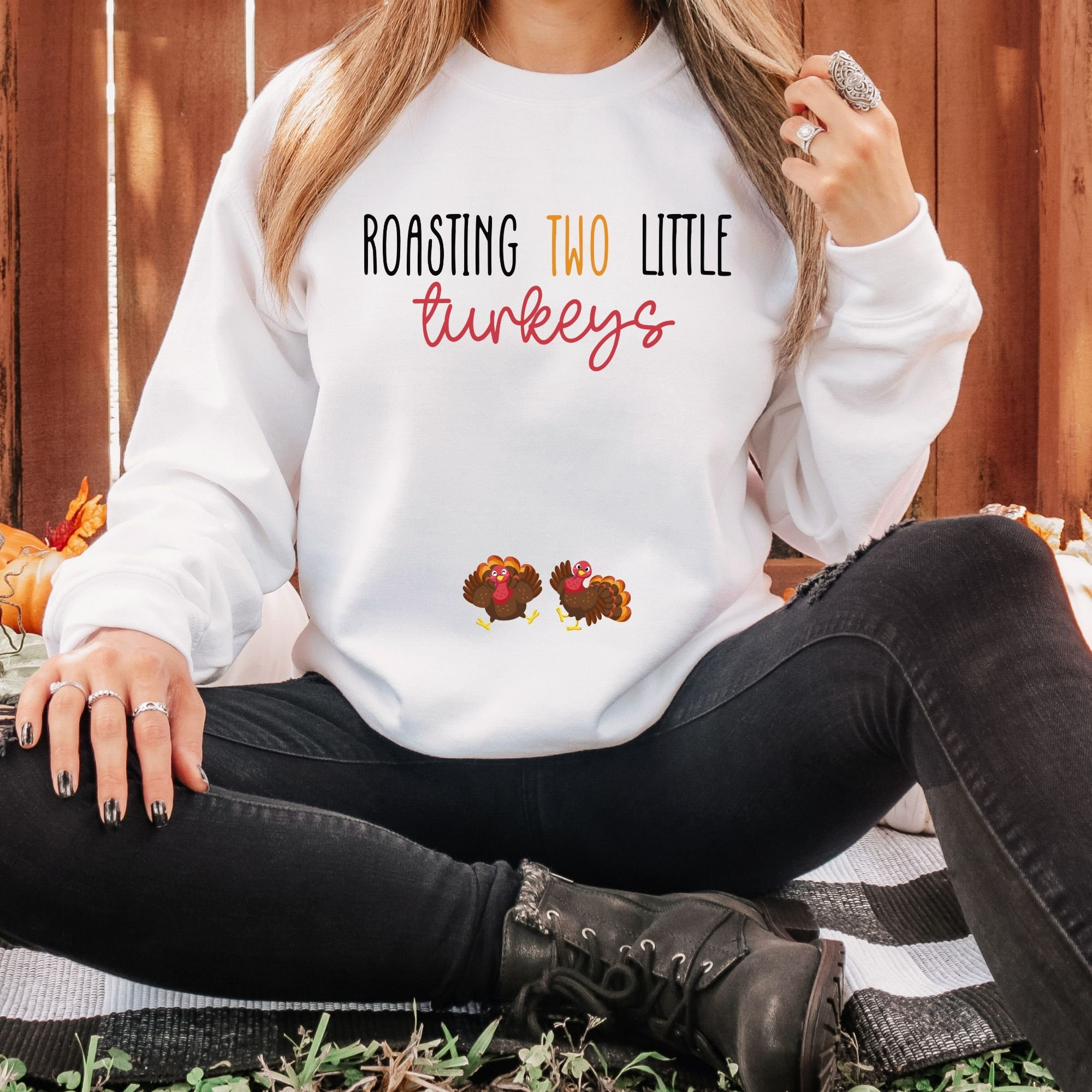 Thanksgiving Fall Pregnancy Announcement Sweatshirt