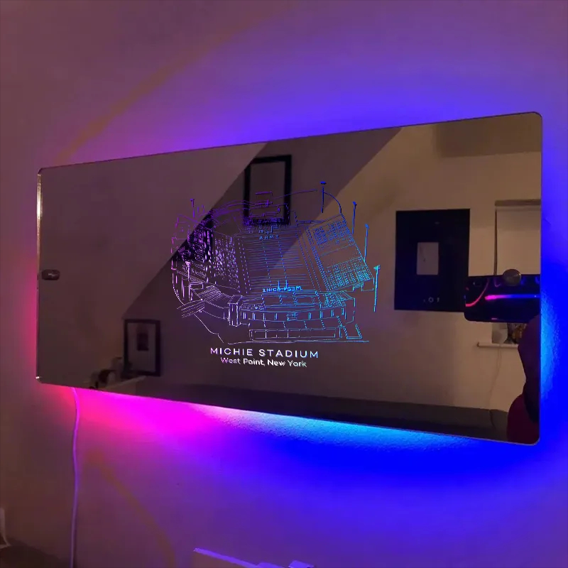 Michie Stadium West Point New York Stadium Mirror Light-Gifts For Sports Lovers、Army Black Knights、NCAA