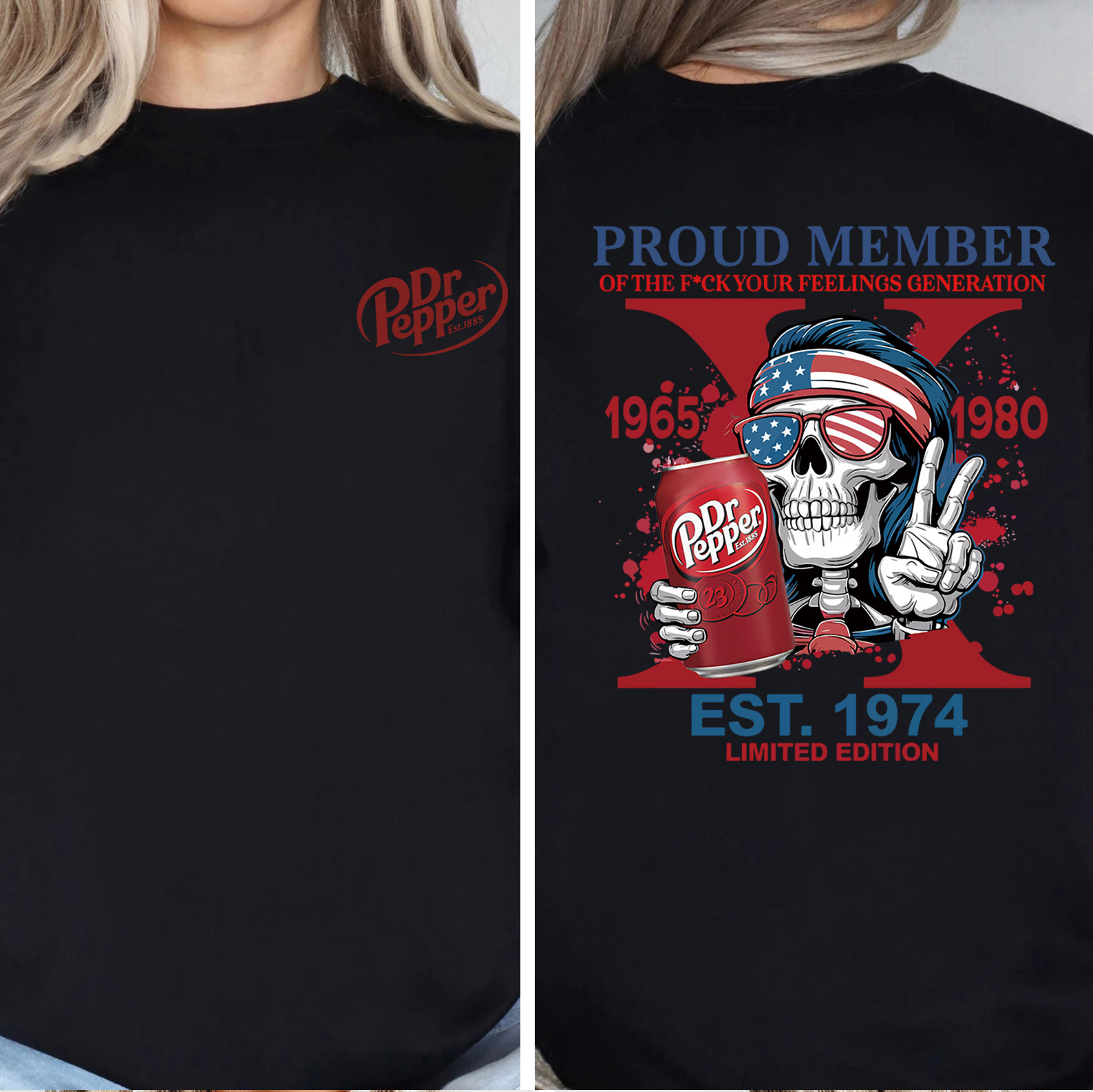 Customized Skeleton Beer Lover Crewneck
