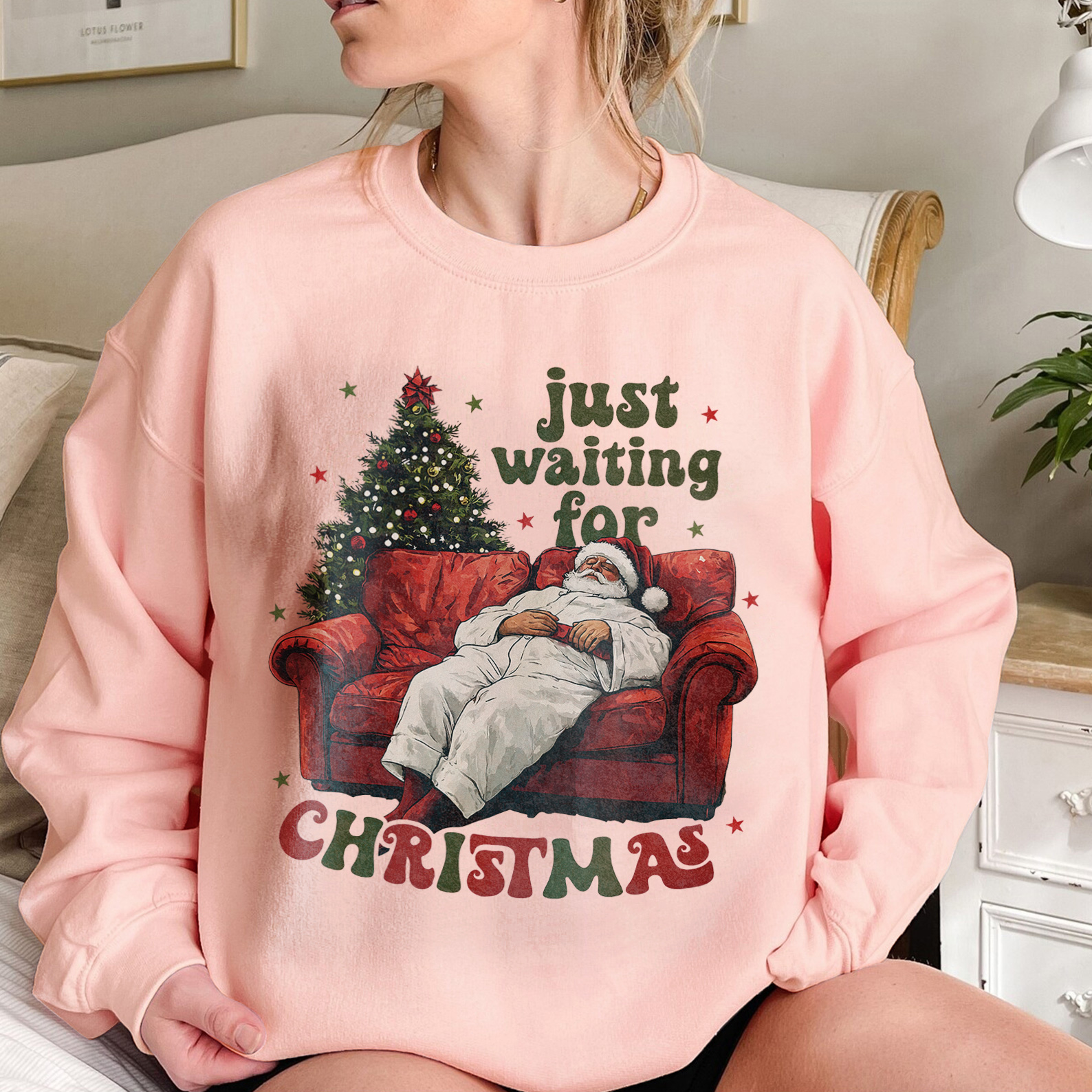 Just Waiting For Christmas Sweatshirt