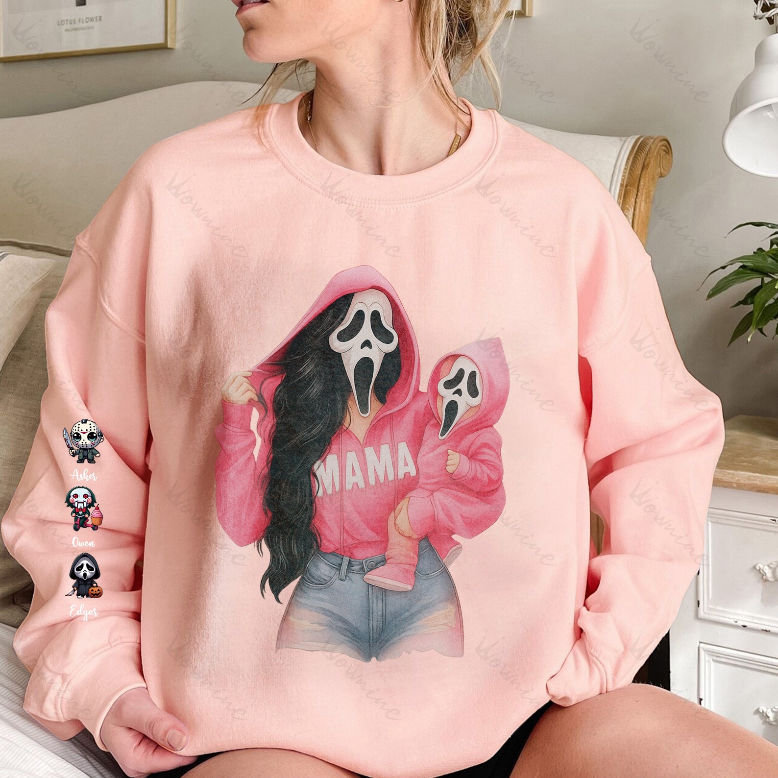 Spooky Mama and Mini Ghost Halloween Sweatshirt