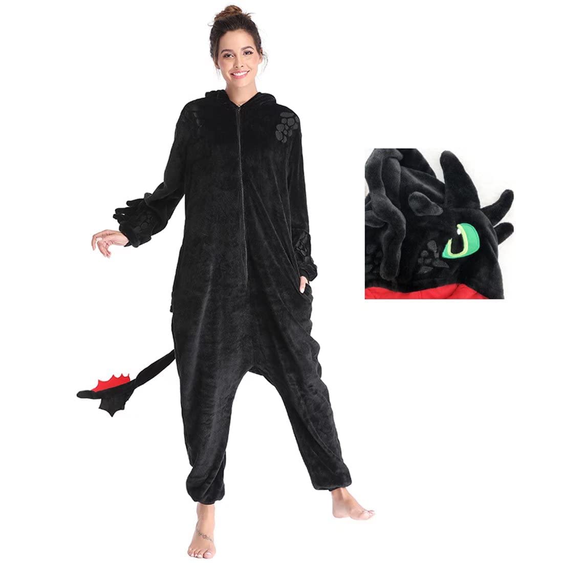 Cartoon facecloth one-piece pajamas